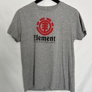 Element Skateboard Graphic Logo T-Shirt Red/Gray